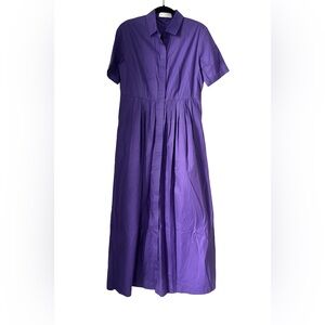 Mantù Made in Italy Purple Shirt Dress Size 46 (US 10